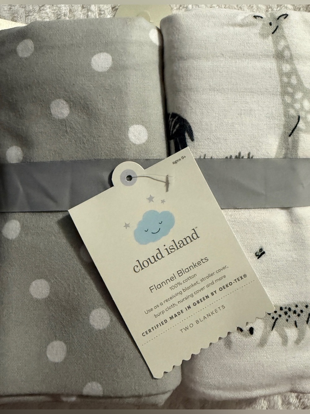 Two pack Cotton Flannel Blankets - Cloud Island
